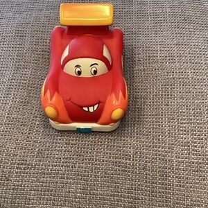 Cheerful Red and Yellow Toy Car